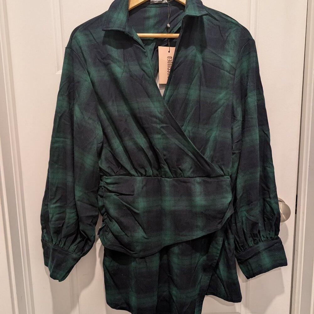 Flannel Missguided Romper Size 4